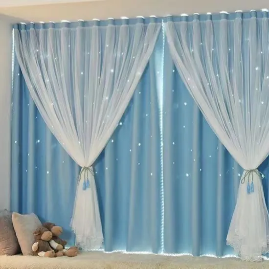 Wholesale Solid Color Magic Tape Stick Curtains with Sheer for Living Room - Affordable Pricing
