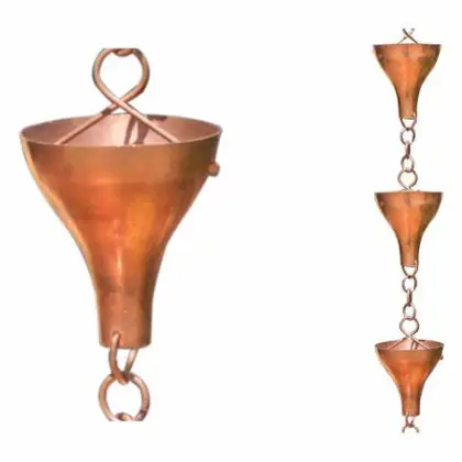 Factory Supply Aluminum Copper Chime Lily Bell Rain Chain