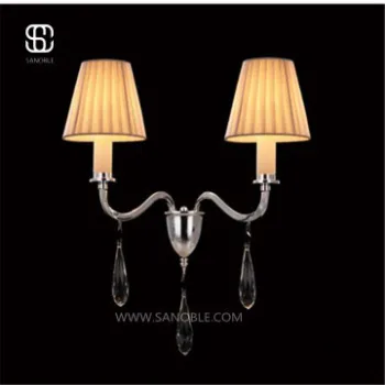 crystal wall lamp with E14 bulb base