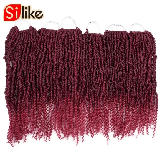 SILIKE 2020 New Design Passion Twist Crochet Hair Braid Ombre ColorSPRING Twist Braids Water Wave Synthetic Spring  Crotchet