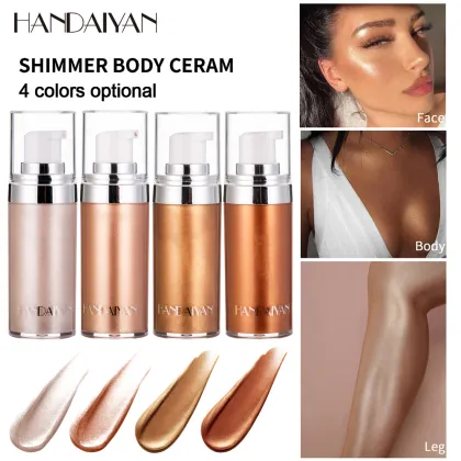 4 Colors Vegan Golden Shimmer Oil Bronzer Highlighter