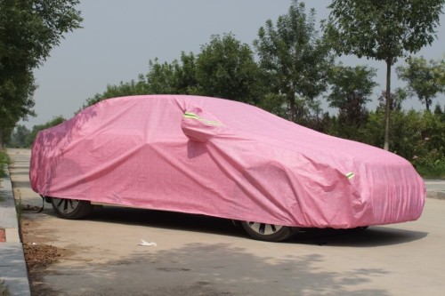 Red Polyester and Non-Woven car cover