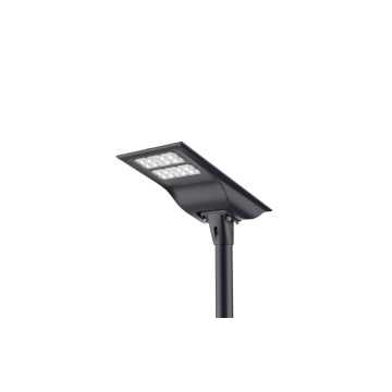 Dos filas Black Solar Waterproof Garden Street Light