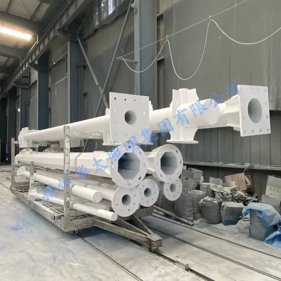 Customized Huatai Traffic Light Poles: Hot-Dip Galvanized Q235 Steel