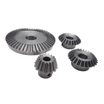 1/1.5/2/2.5/3/4/5 Module Carbon Steel Spiral Bevel Gears Set with 15-30 Teeth for Mechanical Power Transmission