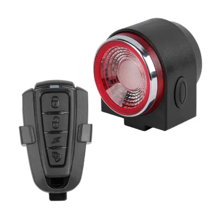 Smart Bike Alarm Lock with Multifunctional USB Tail Light and Remote Control