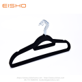 Black Anti-slip Velvet Coat Hanger With Bar