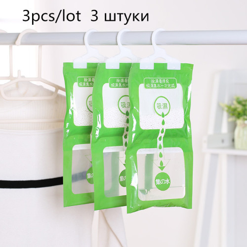 3pcs/lot Mini Dehumidifier For Home Wardrobe Clothes Dryer with Desiccant Moisture Absorber Bag 150ml/pcs