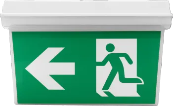 Waterproof Wall Mounted Rechargeable 3w Green Led Exit Sign Emergency Light for Hospital