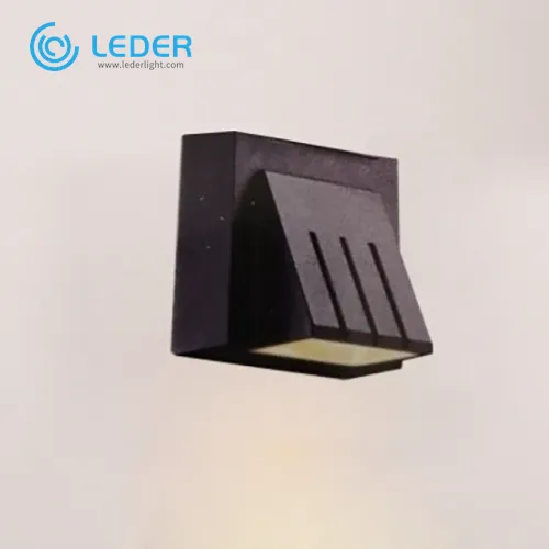 LEDER 3W Striped Aluminum Black outdoor wall lights