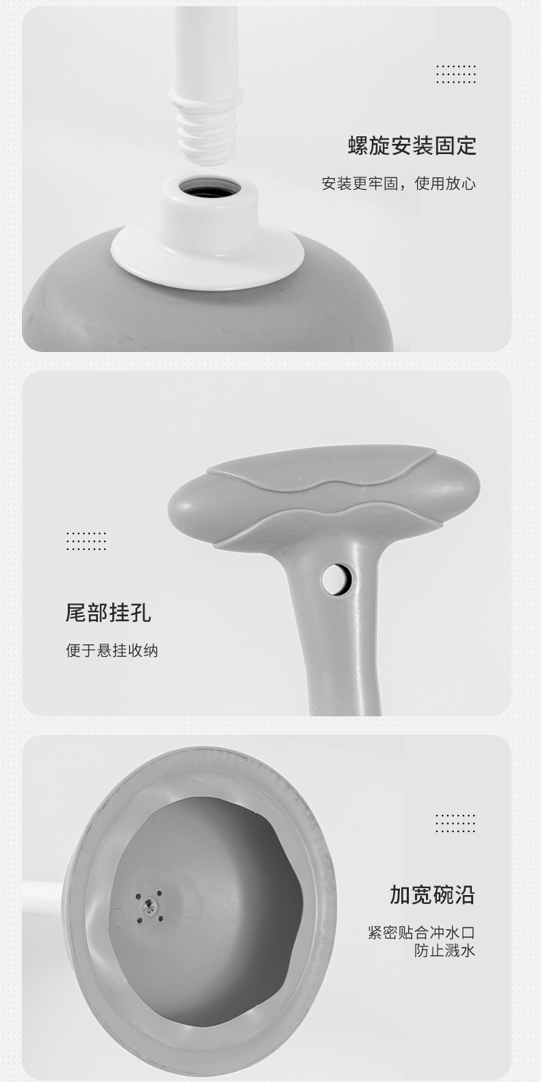 Anti-Splash High Pressure Air Plunger for Toilet