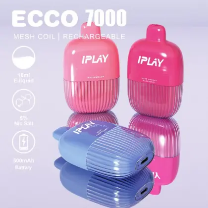 IPLAY ECCO 7000 Puffs Pod Disposable Vapes