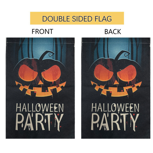 Customized LOGO Halloween personalise polyester garden flag