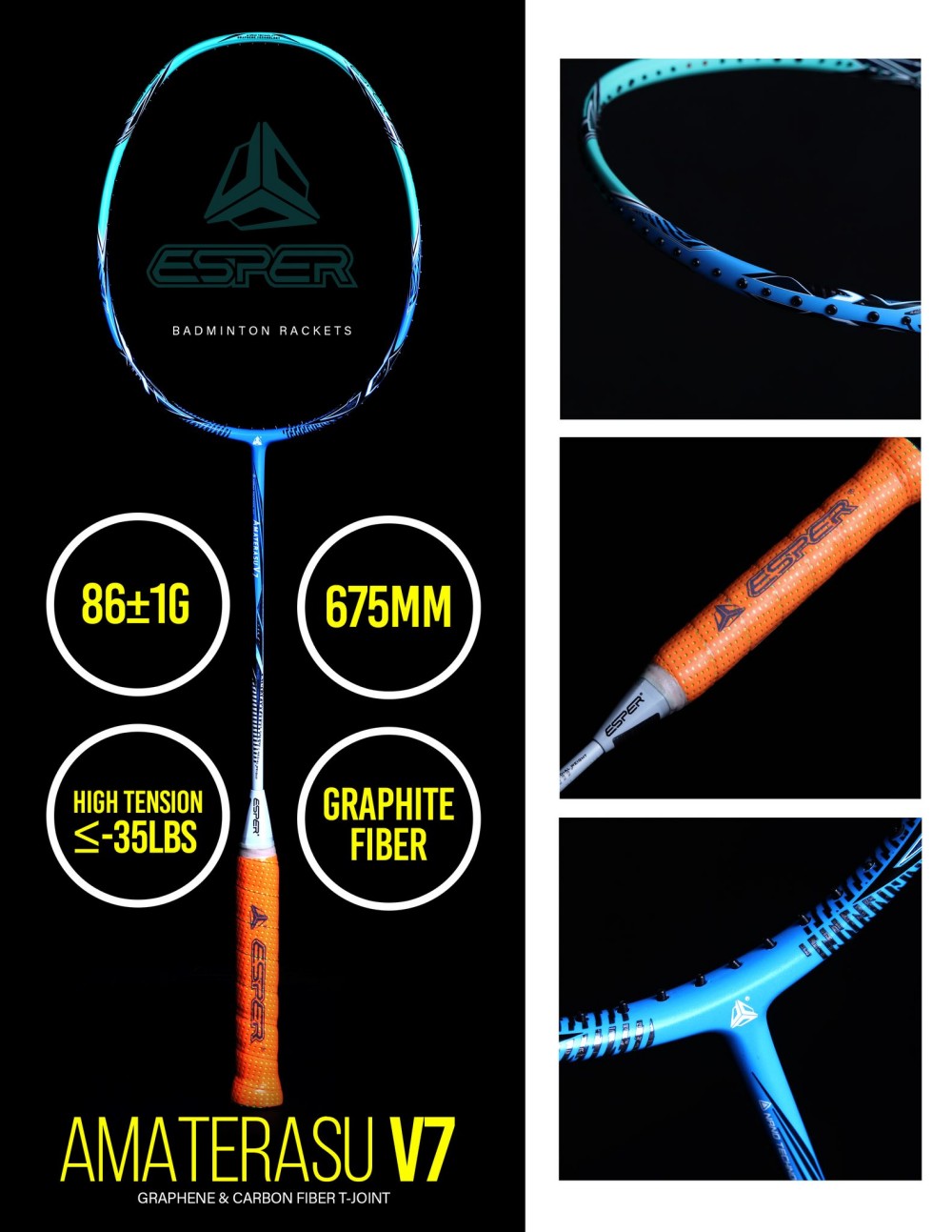 High Tension Professional Badminton Racket