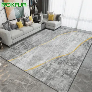 Gray Non-Slip Footrest Rug for Living Room and Bedroom