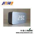 Grano de plata con reloj de alarma LED blanco