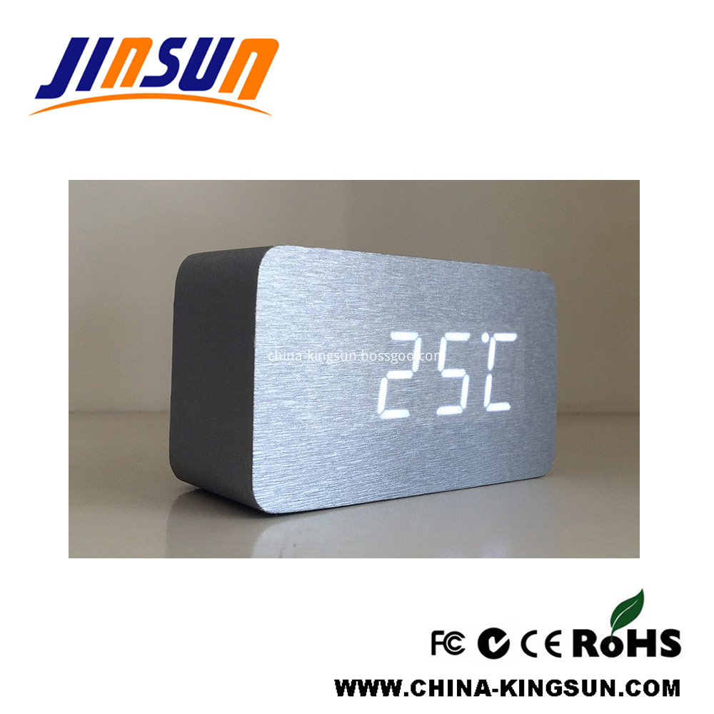 Metal Grain With Led Clock