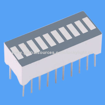 10-segment Light Bar with Hyper Red Source Color and Gray Face Color