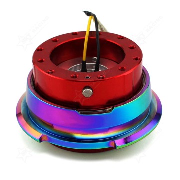 Universal JDM Neo Chrome Aluminium Racing Steering Steering Wheel Rilis Cepat Kit