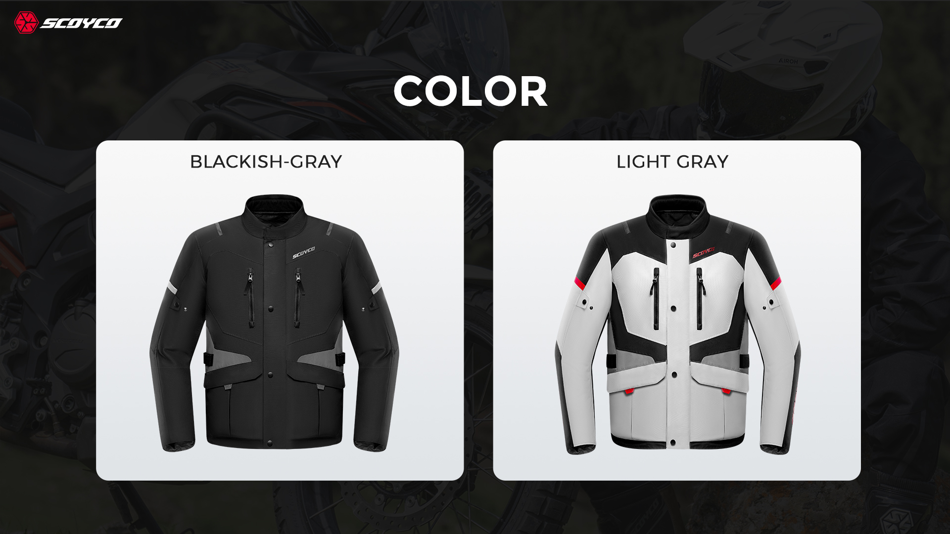 Vented motorcycle jacket for touring