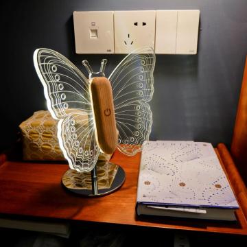 Silver Modern Butterfly Lamp