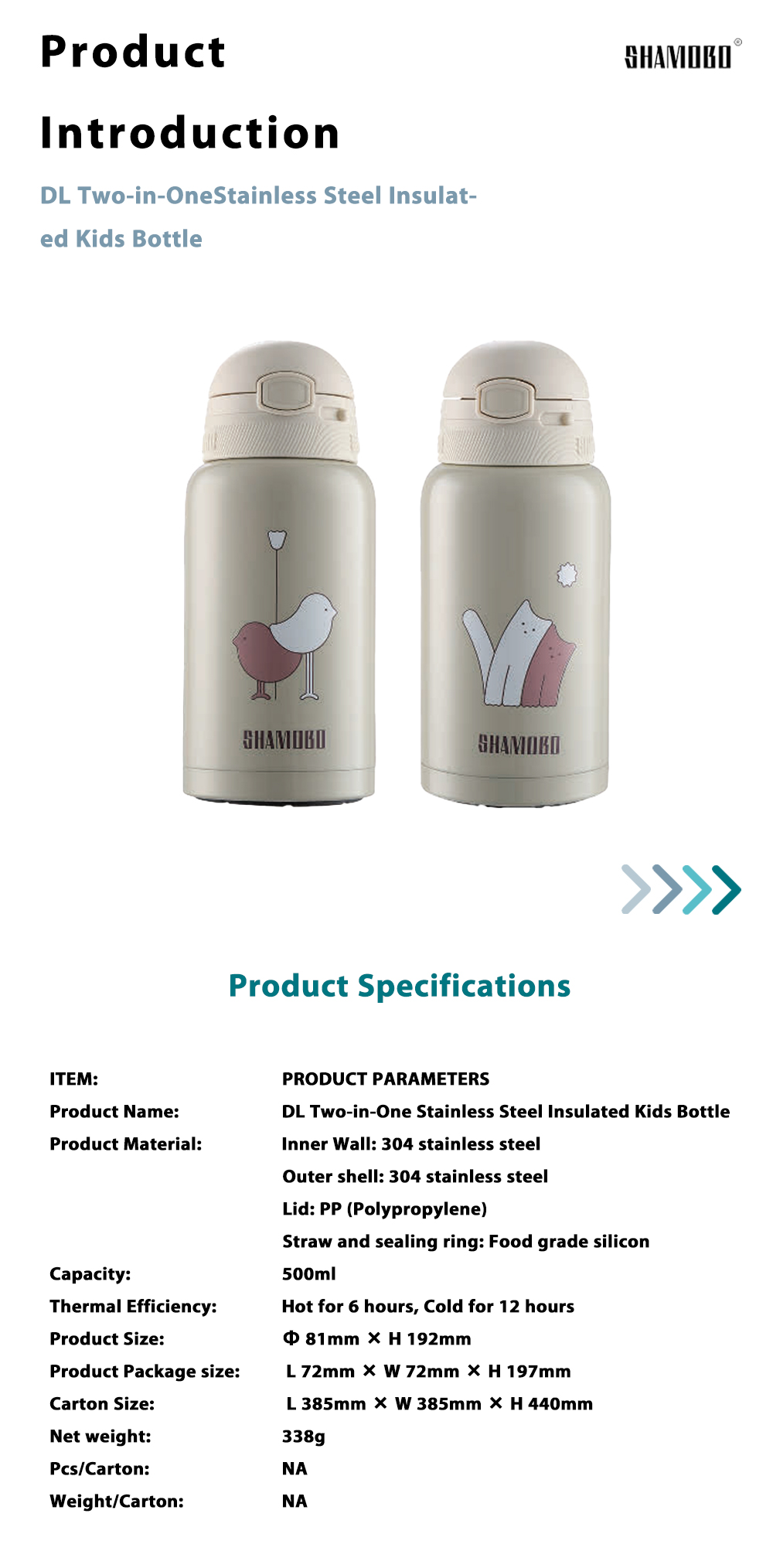 Children's Two-in-One Stainless Steel Thermos X