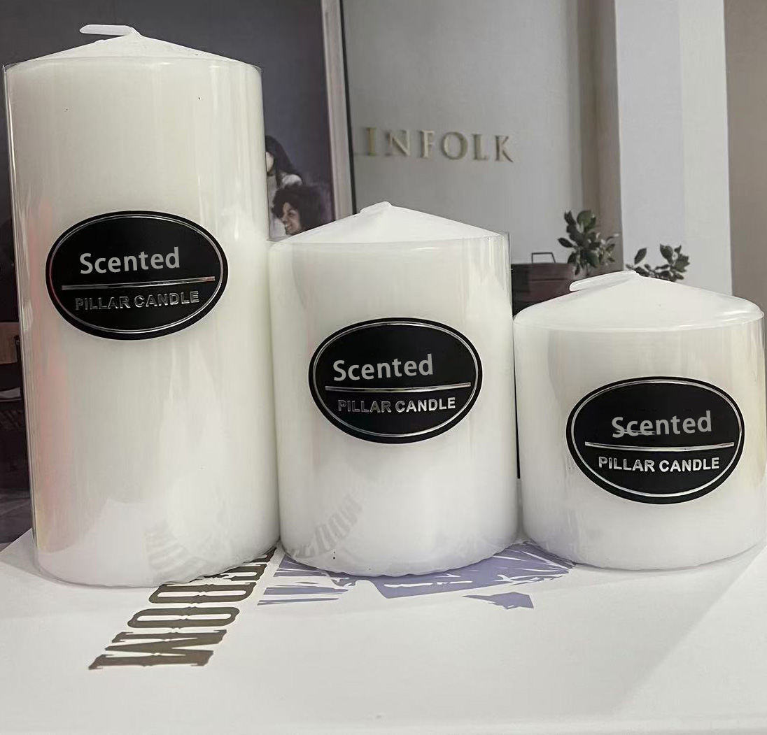 Дэкаратыўны слуп свечкі белы круг