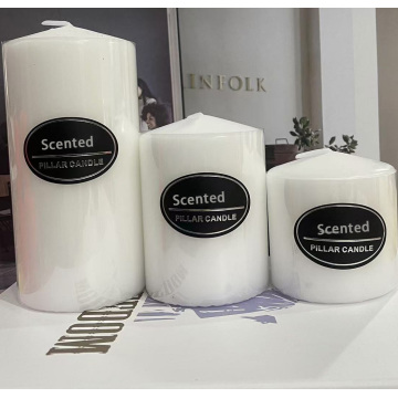 Дэкаратыўны слуп свечкі белы круг