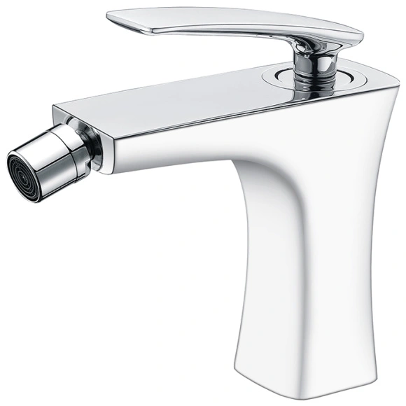 Single hole bidet faucet close up view