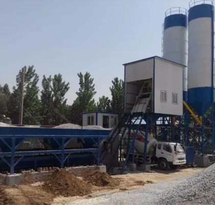 construction equipment cement concrete mixing station HZS50