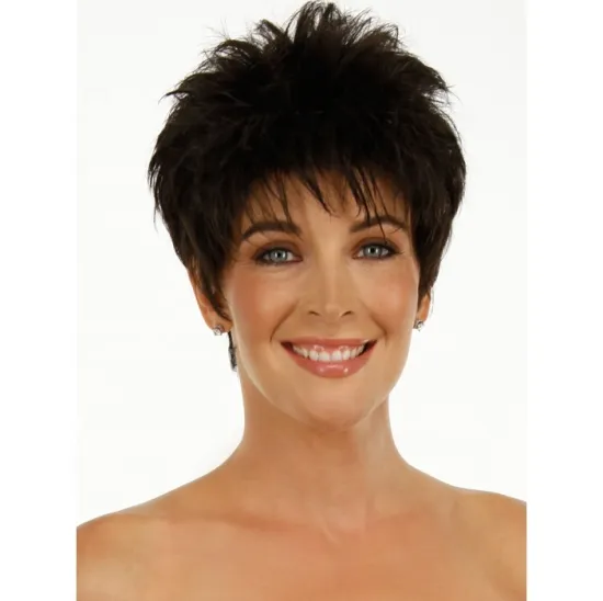 Wholesale New Fashion short Synthetic hair natural straight colors Wigs for Mature women