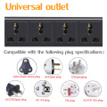 PDU Network Cabinet Power Strip 2/3/4/5/7/9/10AC EU UK US AU Universal Socket Aluminium Alloy Industrial Distribution Outlet