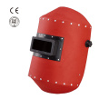 Casco de soldadura de papel de acero rojo de seguridad industrial