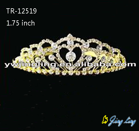 Beauty Crystal Bride Gold Tiara