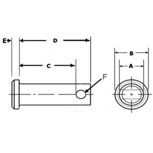 5/8&quot; SAE J493 Standard Gabelkopfbolzen