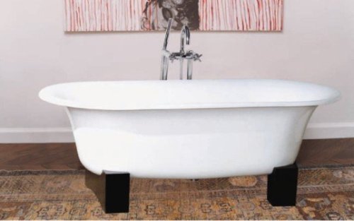 Cast Iron Bath With Wooden Base