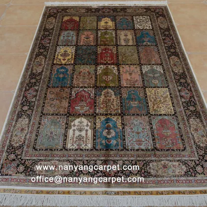 6'x9' Handwoven Pure Silk Persian Qom Rug