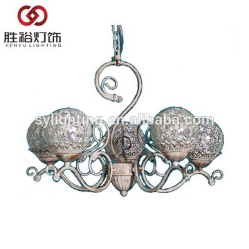 antique finish glass big chandelier