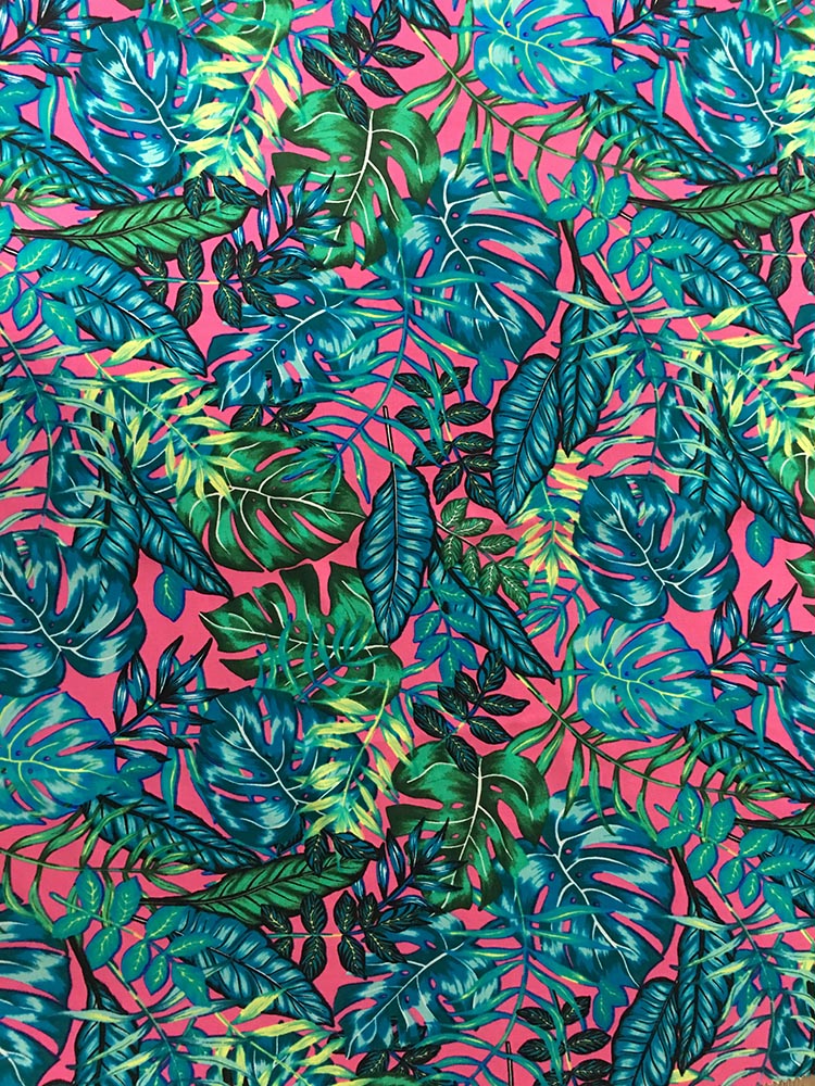 Tissu d&#39;impression Tropical Design Rayon Challis 32S