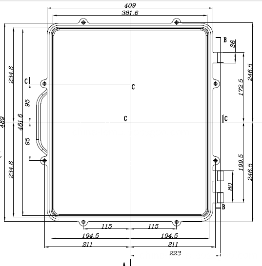 Aluminum die casting communication chassis