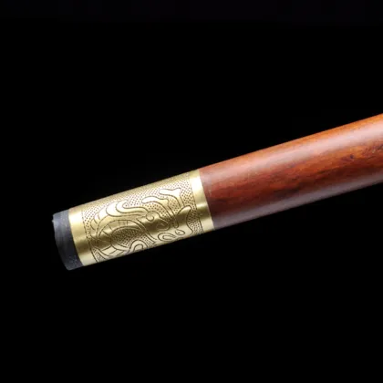 Redwood Scabbard Cane Sword Pattern Steel Handmade Brass Accessories