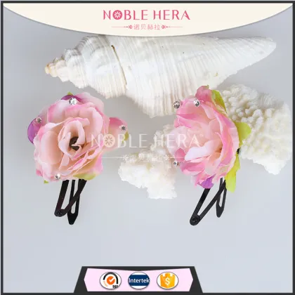 Fashion Cute Fabric Flower Hair Clips Baby Girl Hairpins Children Hair Accessories