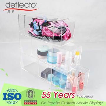 Nice acrylic box with 3 drawers / New collection acrylic storage box with 3 drawers / Clear acrylic cosmetic organizer