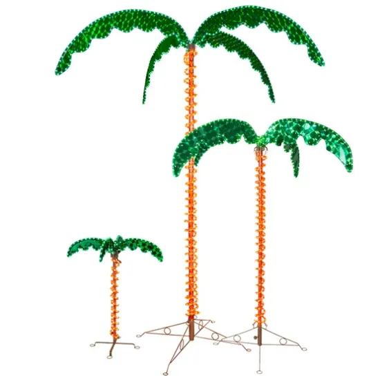 7 ft Outdoor LED Lighted Palm Trees