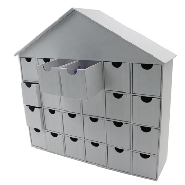 Luxury Custom Design Cardboard House Shaped Advent Calendar Christmas Gift Box
