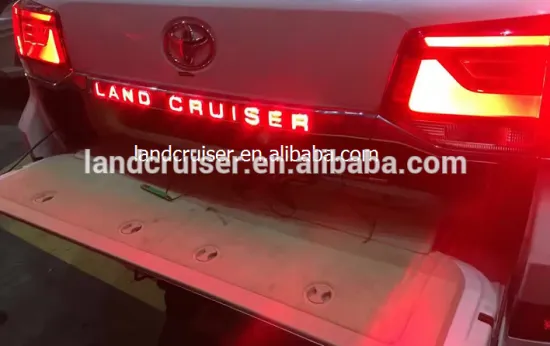 OE style rear door chrome bar with led for toyoyta land cruiser 2016 new model , 2016 land cruiser rear door trim with led