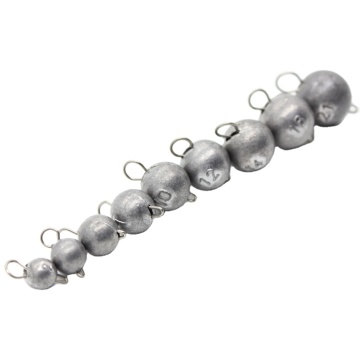 AOCLU Bared No Painting Jig Head Lead Sinker Weights Shots with Lock Pin, 10pcs/Lot (2g-21g) for Soft Lure Jigging