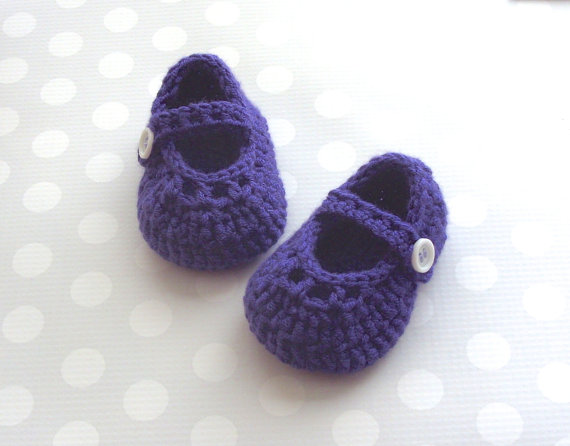 cotton handmade cute crochet booties baby newbrown shoe 