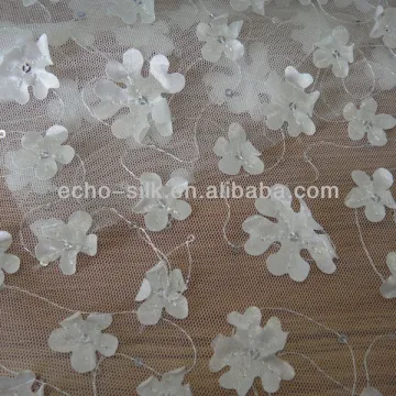 classy embroidery in poly mesh