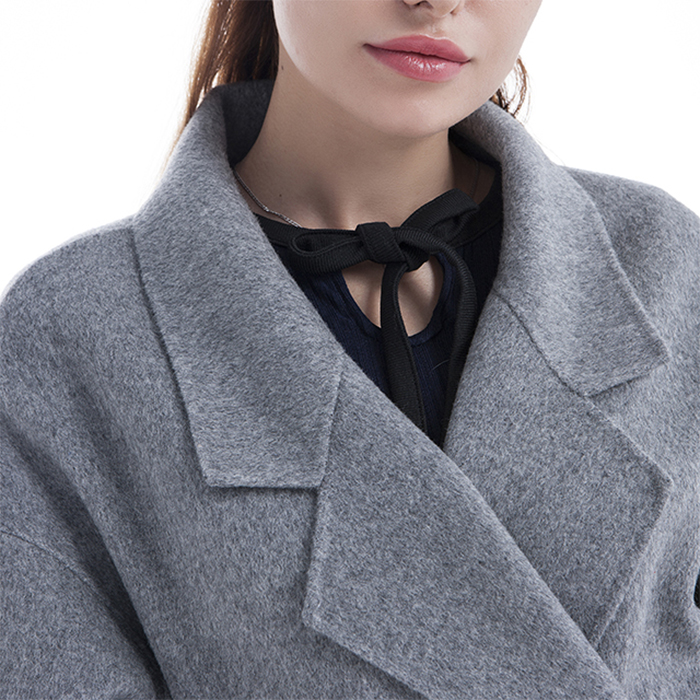 New styles gray cashmere winter coat